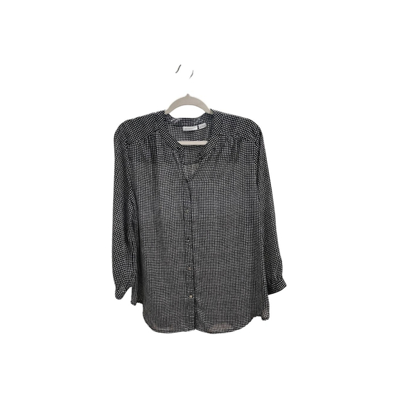 Liz Claiborne Black and White Small Polka Dot - Size L (EUC) - Picture 1 of 3